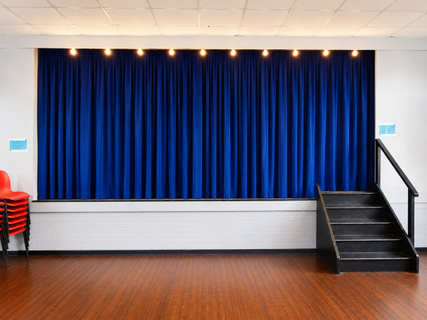 Stage with Curtains Closed Stage with Curtains Closed